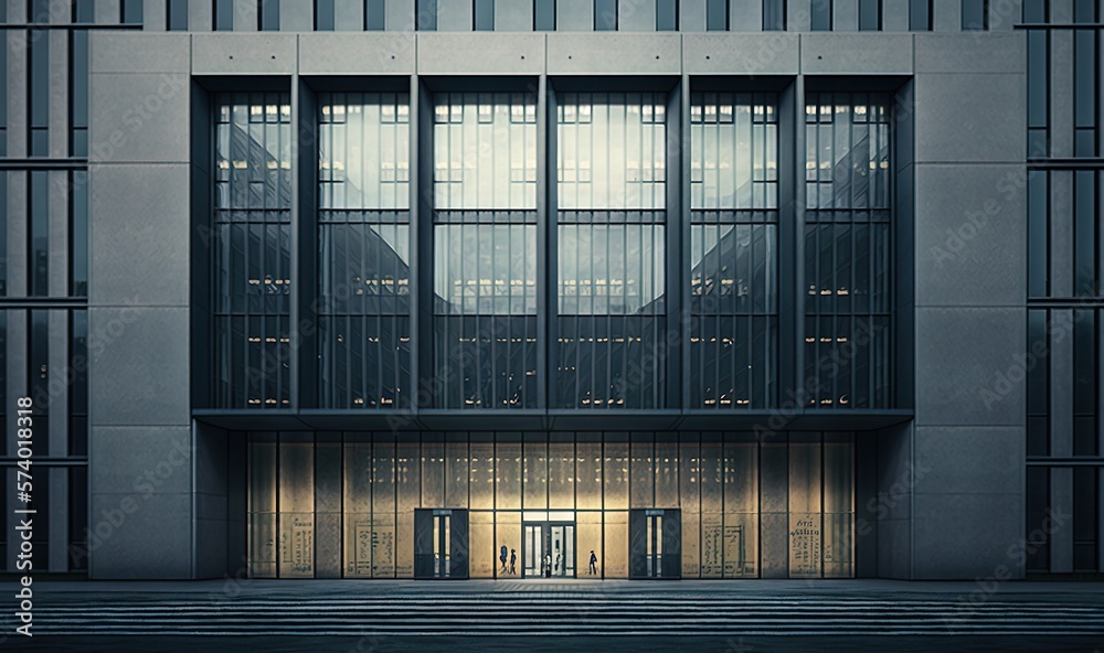  a large building with a clock on the front of it.  generative ai