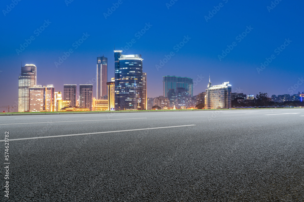 Xiamen city architectural landscape night view