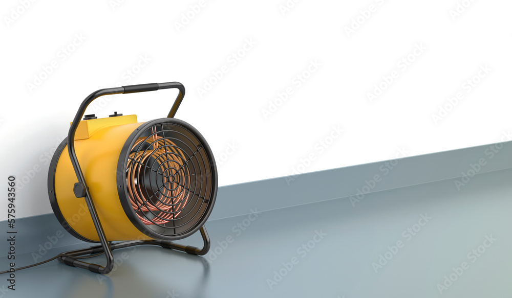 Heating the room with industrial electric fan heater