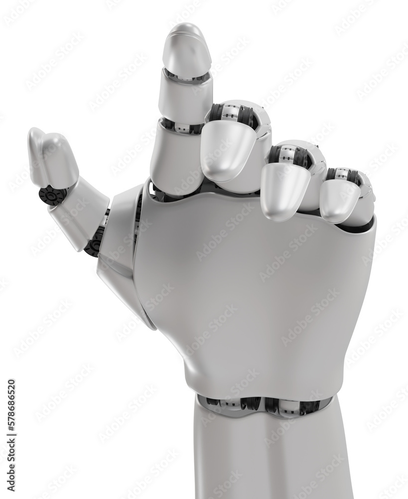 Robot hand artificial intelligence a.i. innovation technology, 3d rendering