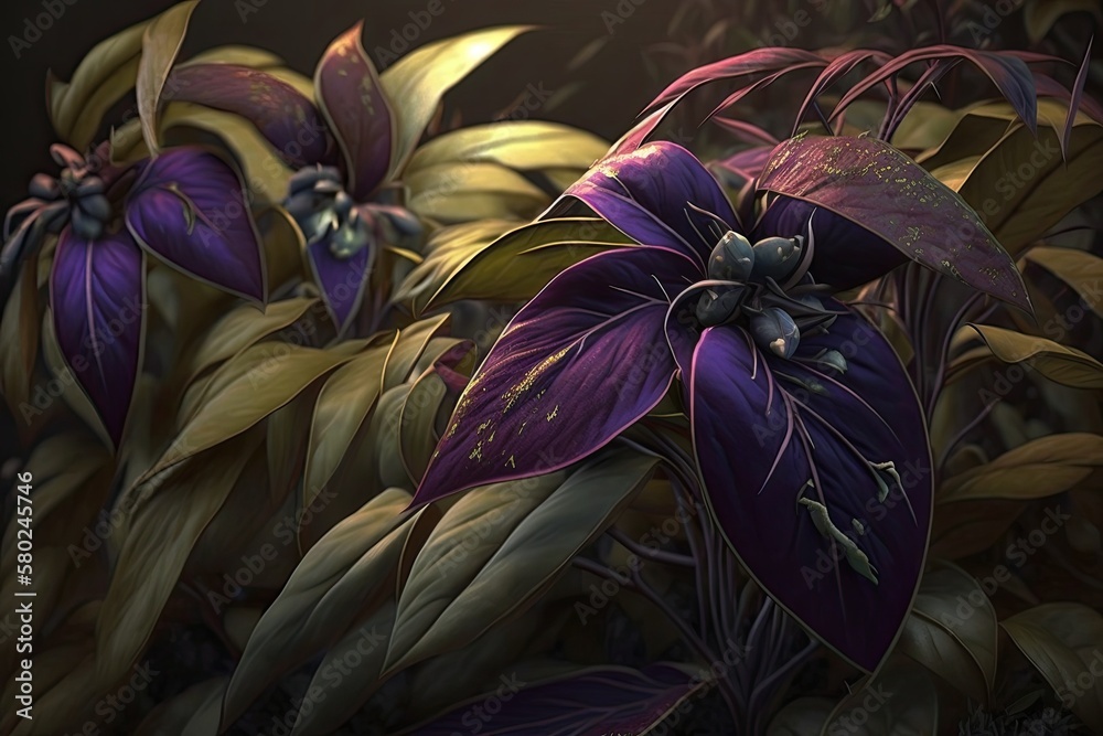 The tradescantia pallida plant is also known as the strolling or wandering Jew. several additional n