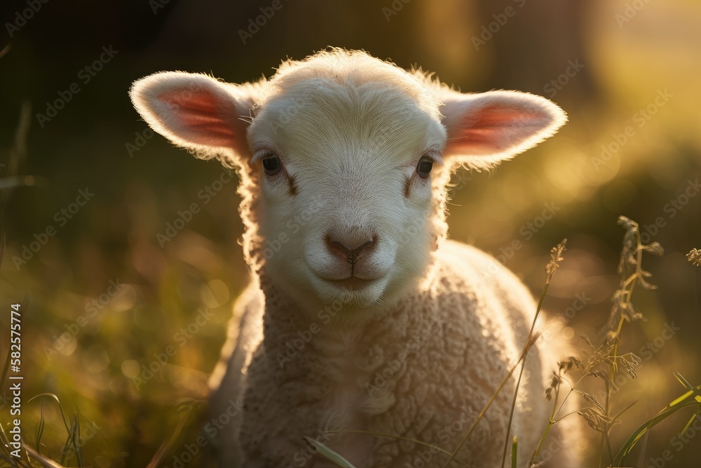 young lamb. Generative AI