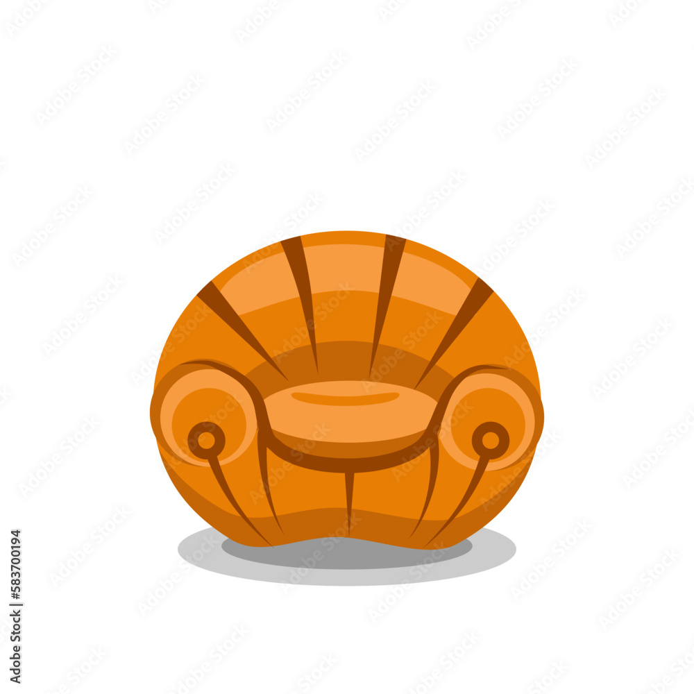 Cozy armchair on white background