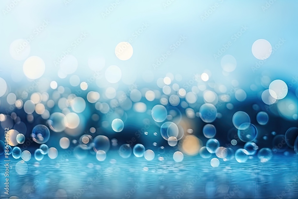 bubbles in water captured in a blurred image. Generative AI