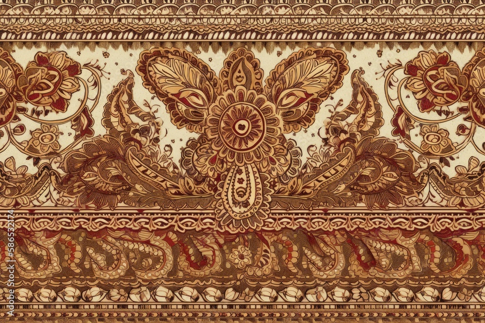 detailed textile pattern up close. Generative AI