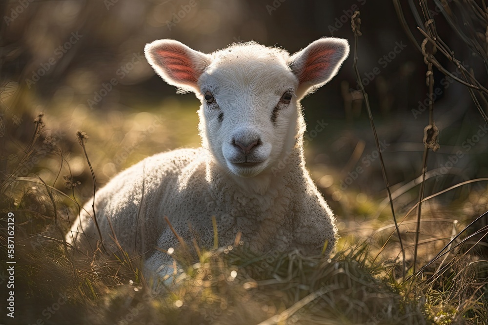 young lamb. Generative AI