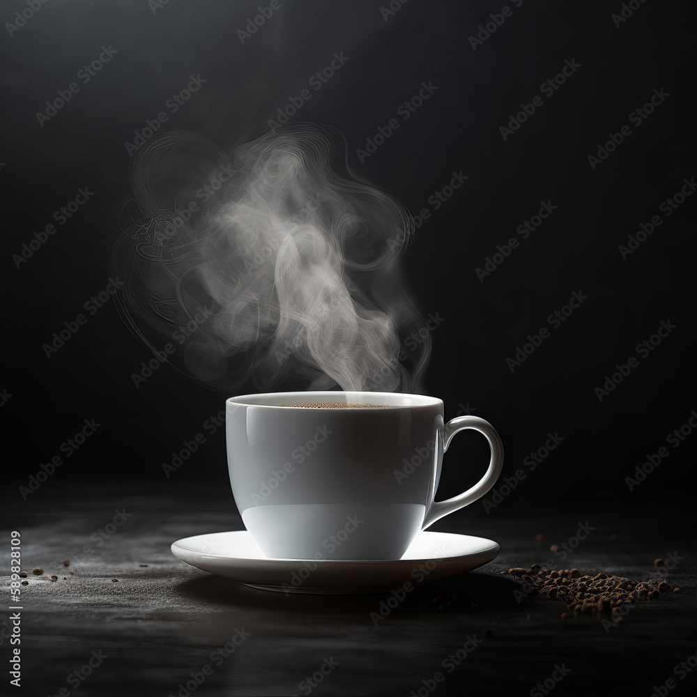 Abstract coffee background. Illustration AI Generative.