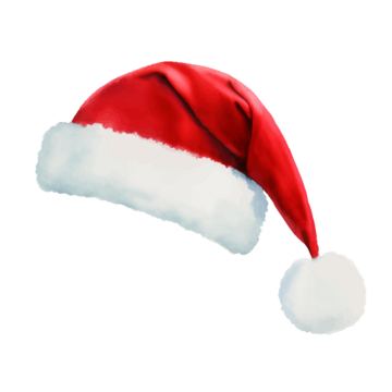 具有风格的手绘圣诞老人帽子数字绘画插图