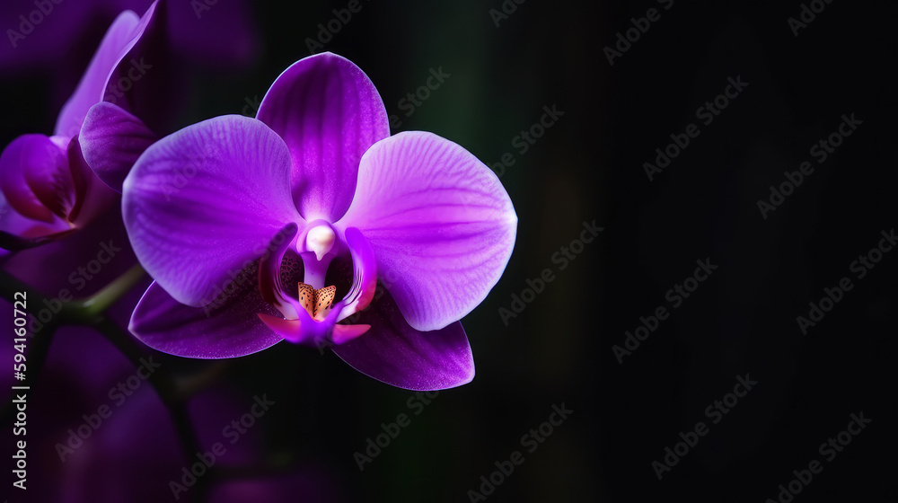 Orchid flower. Illustration AI Generative.