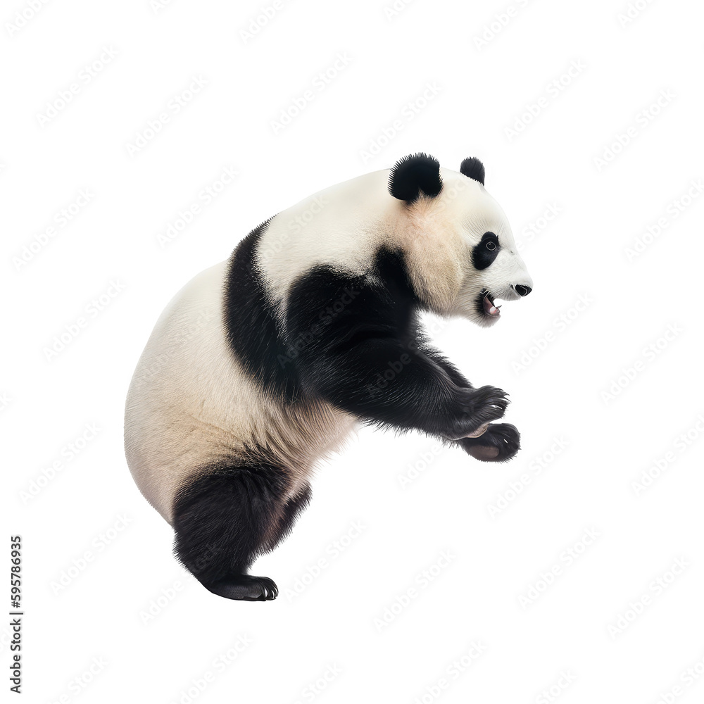 panda isolated on white background