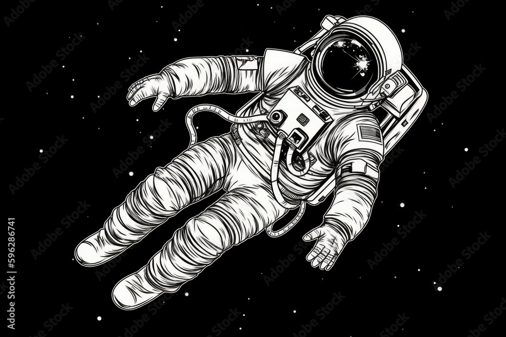 an astronaut floating in the vast expanse of space. Generative AI