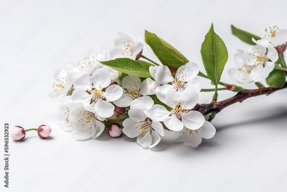 White bouquet of white background