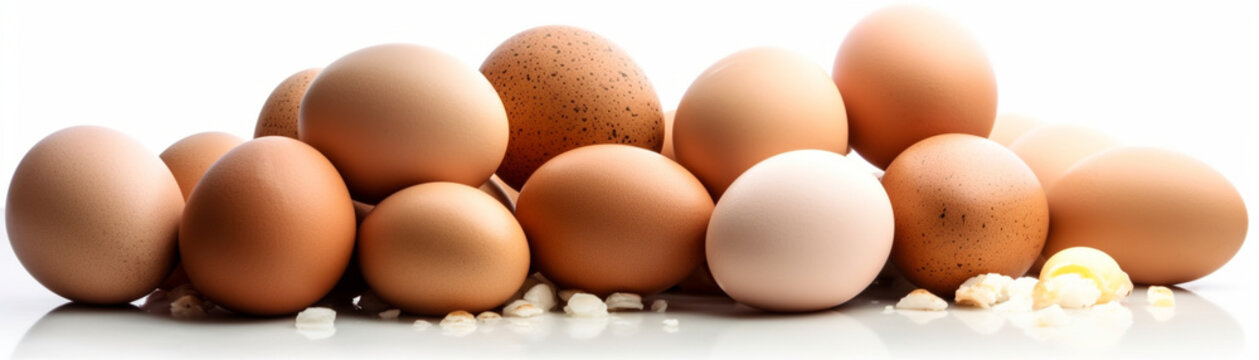 eggs on a white background