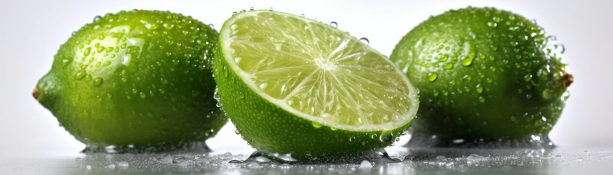 A close-up banner of delicious lemons