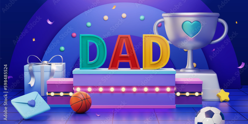 Fathers Day decor display template