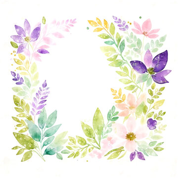 Elegant and beautiful watercolor floral illustration