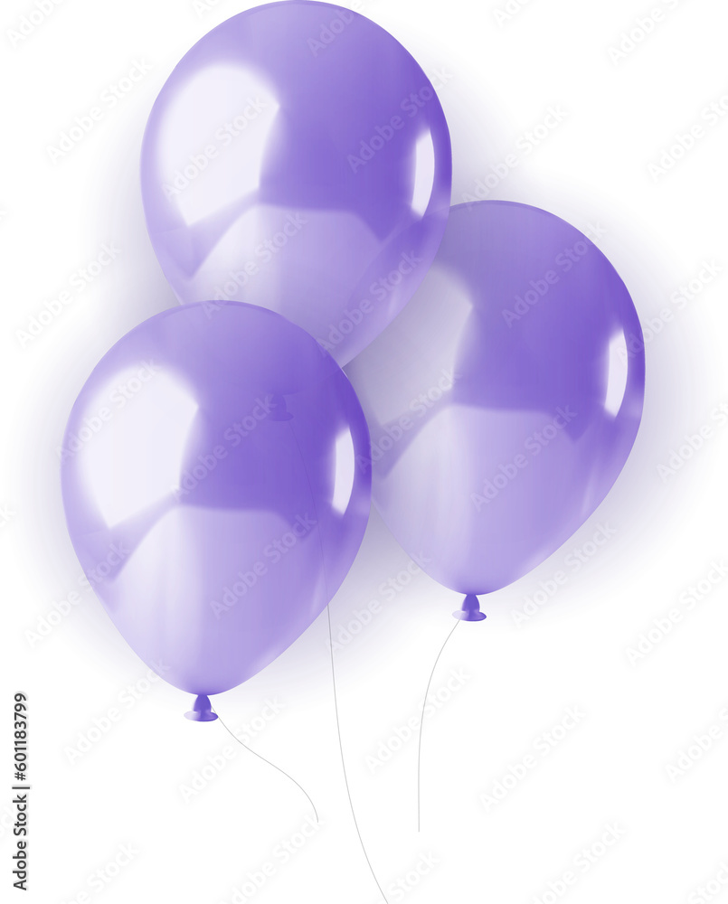 Violet  Colorful balloons. Vector Illustration EPS10.
