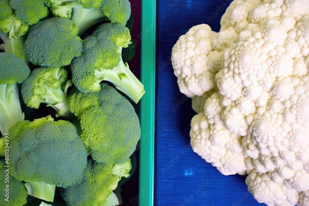 Broccoli and Cauliflower Separated by a Barrier or Distance Generative AI