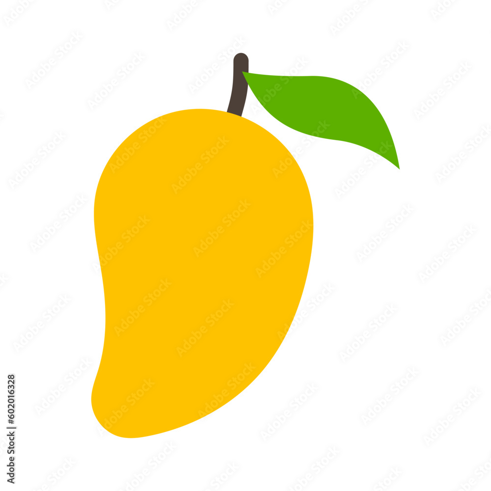 Mango Fruit Isolated Flat Vector Illustration