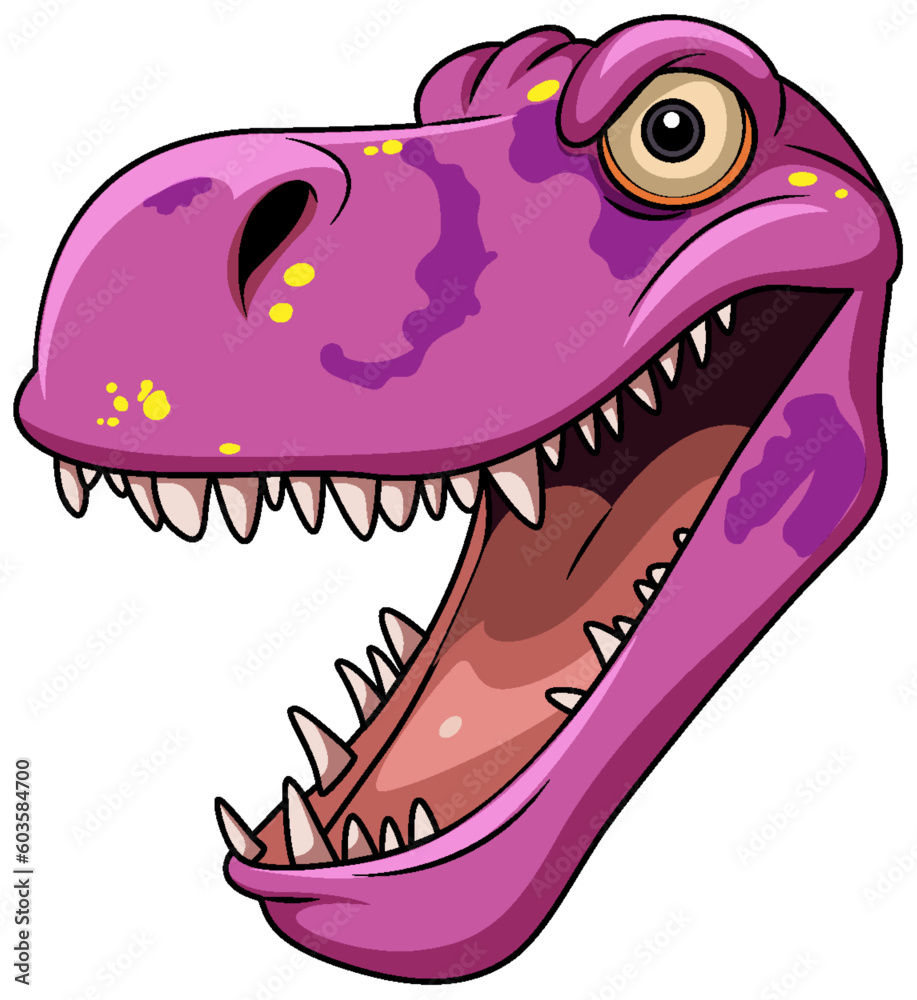 A Tyrannosaurus cartoon isolated