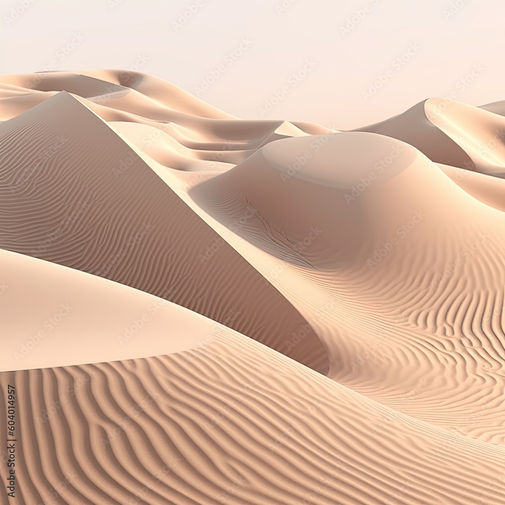 Sand dunes,Sand dunes in the desert, Abstract background,AI generated.