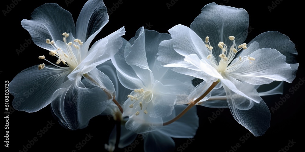 Ephemeral Blossoms macro shot of delicate and ephemeral blossoms  Generative AI Digital Illustration