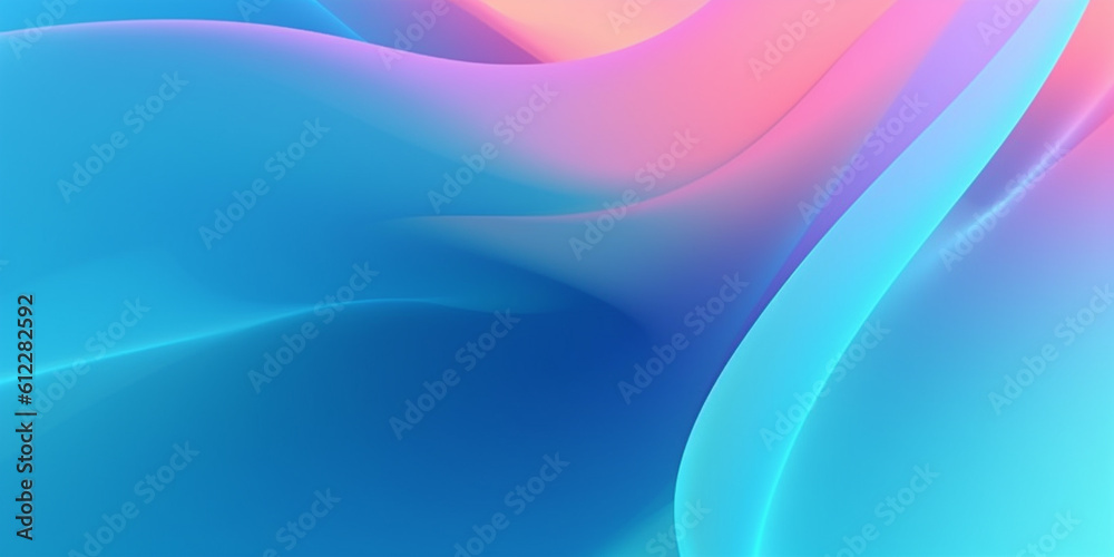 Blue pink gradient abstract curve fluid background. Created with Generative AI technology
