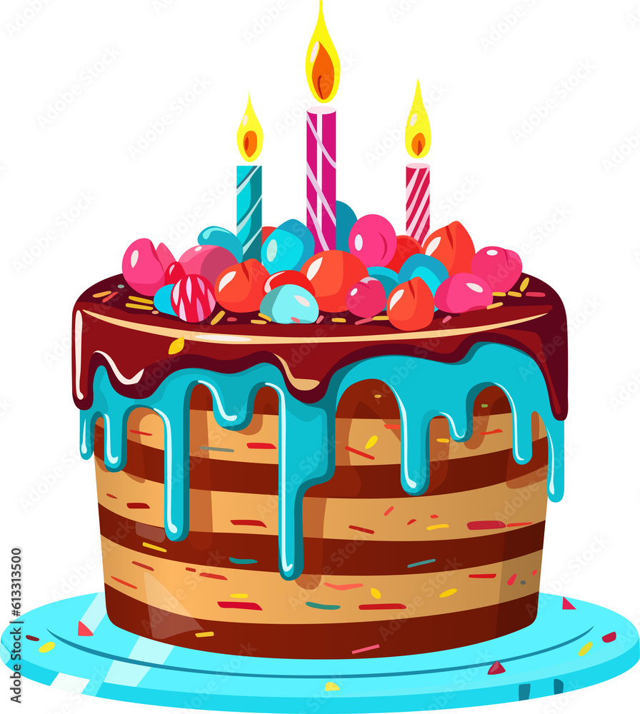 Birthday Cake Vector Illustration EPS10.