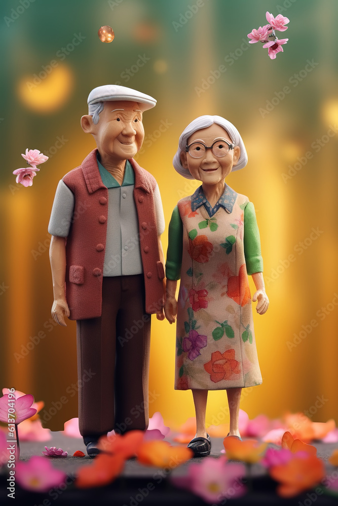 The Family Life of Elderly Couples Generated by AI