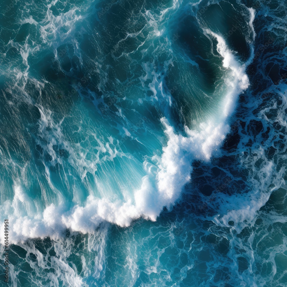 Turbulent ocean waves after a violent pacific coast storm.