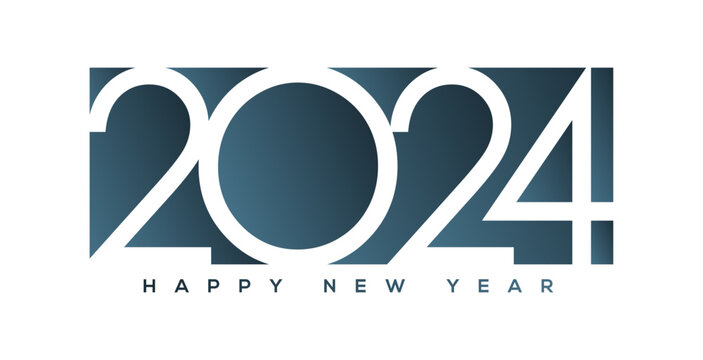 Happy new year 2024 design. Vector design for poster, banner, greeting and new year 2024