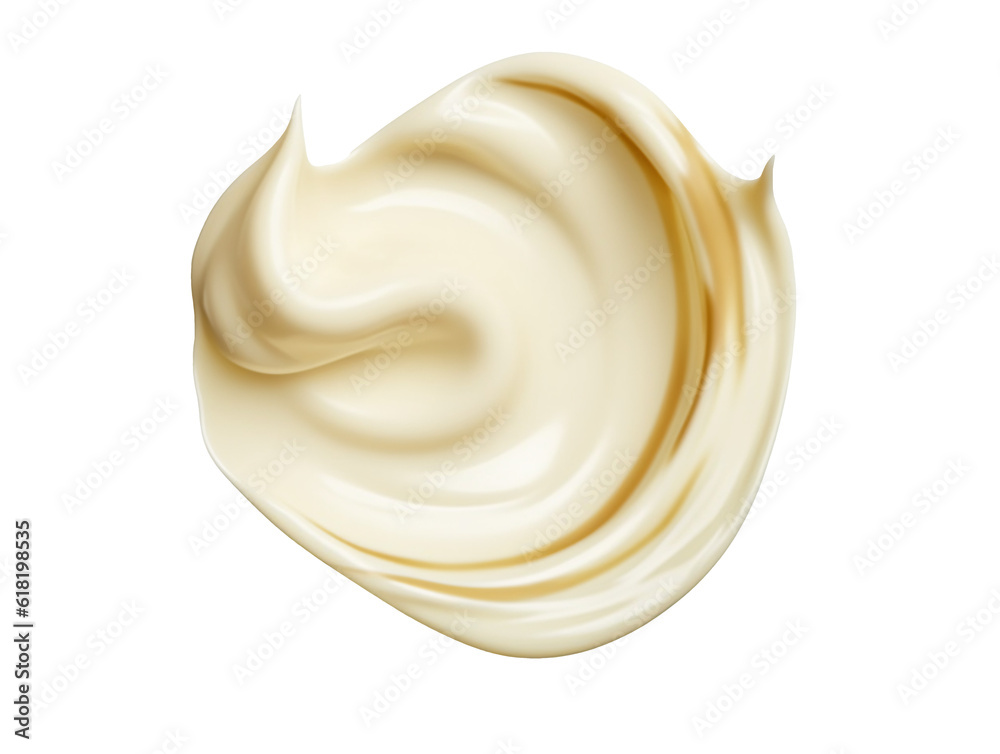 Mayonnaise drop isolated on transparent or white background, png