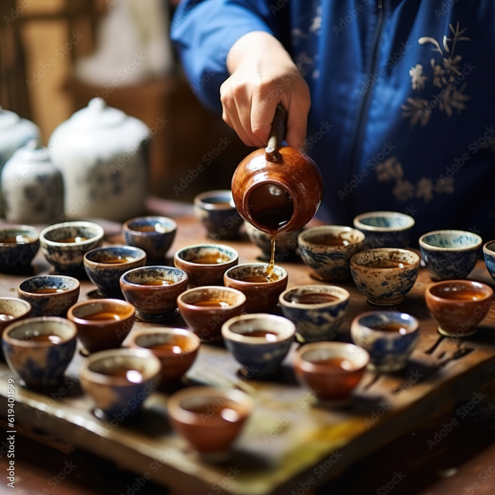 Chinese traditional tea culture scene