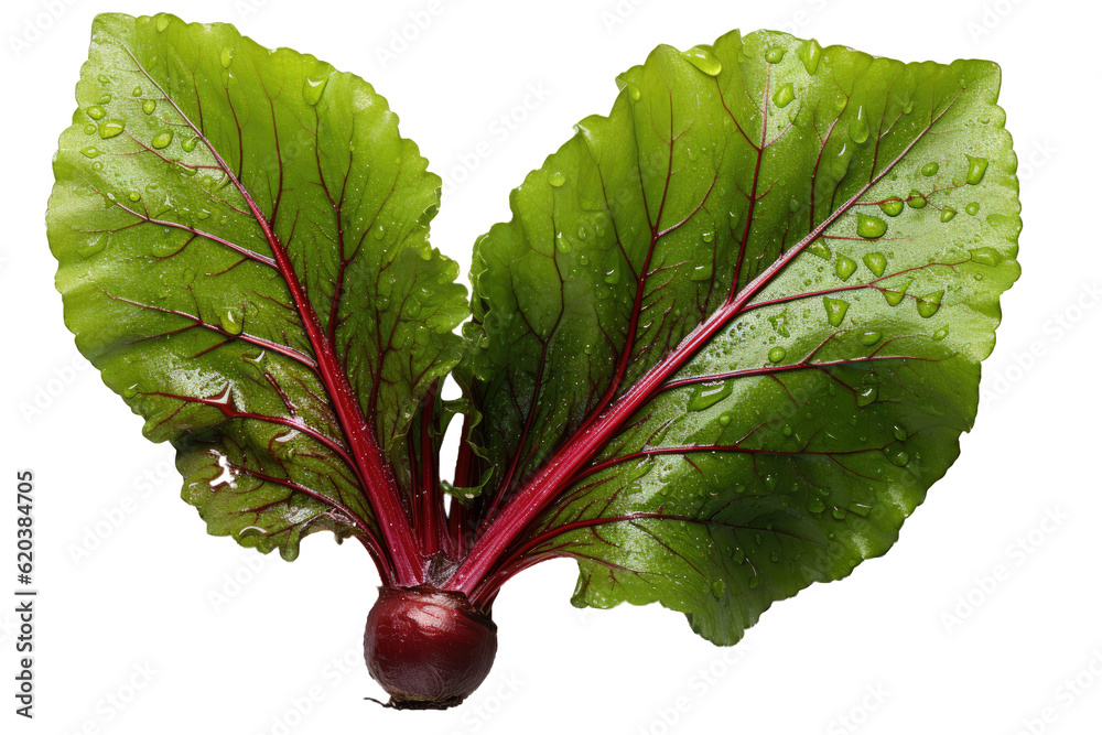 An up-close image of a beetroot that has been sliced in half, placed on a transparent background. Th