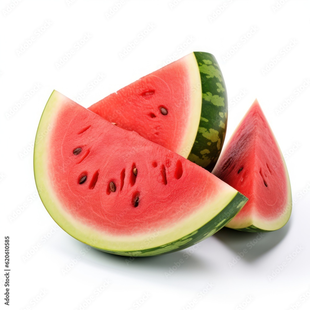 Ripe watermelon. Illustration AI Generative.