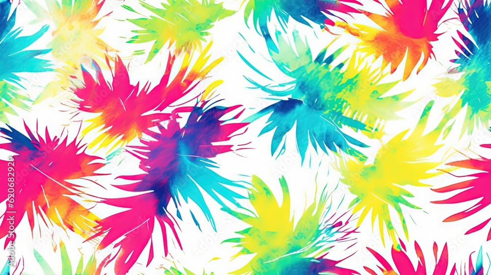  a multicolored flower pattern is shown on a white background with a blue, yellow, and red flower on