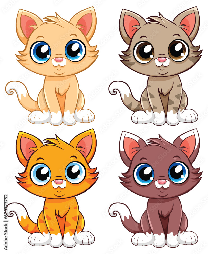 Collection of Cats Vector