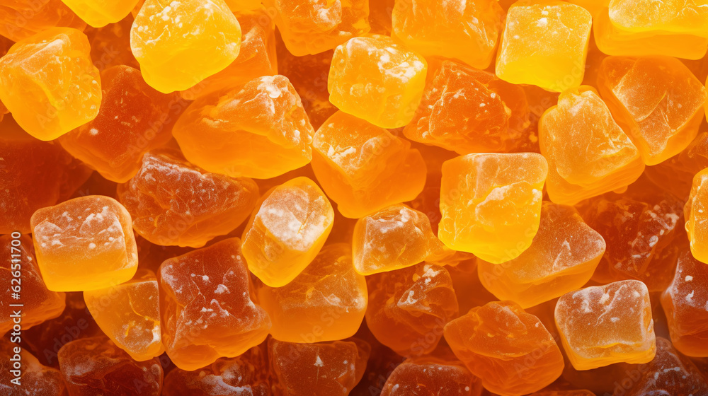 Sugary marmalade candies background. Sweet and tasty backdrop. Generative AI