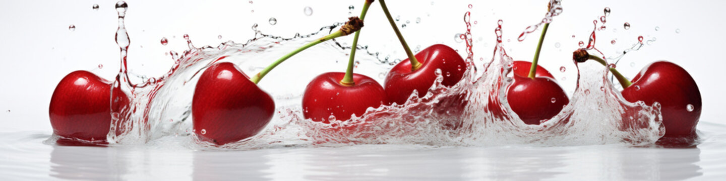 Fresh and delicious cherries