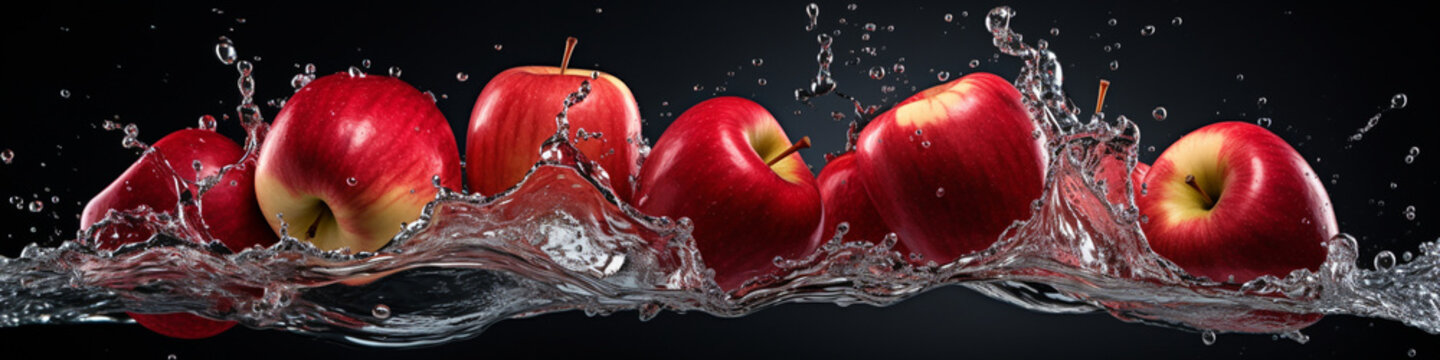 Fresh and delicious red apples