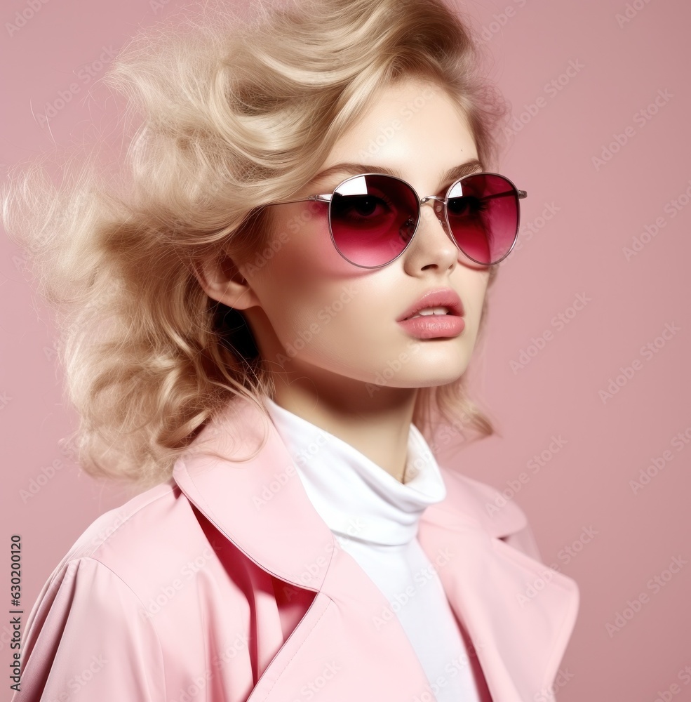 Fashion girl in sunglasses.