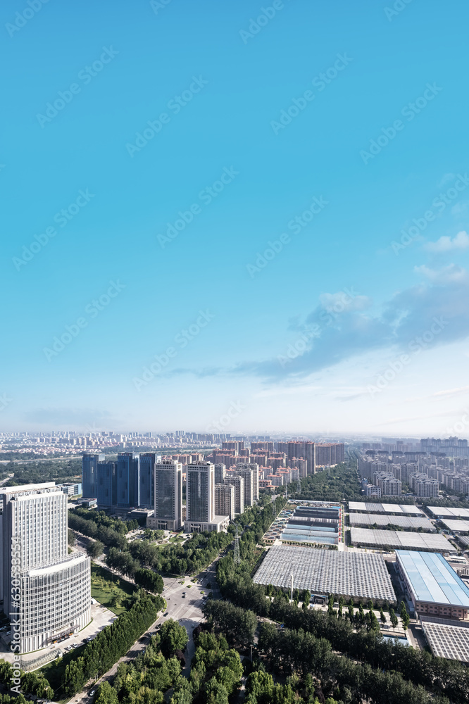 Aerial Shouguang City Modern Building