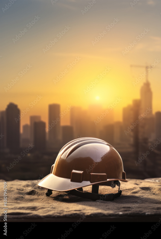 Construction equipment hat and helmet