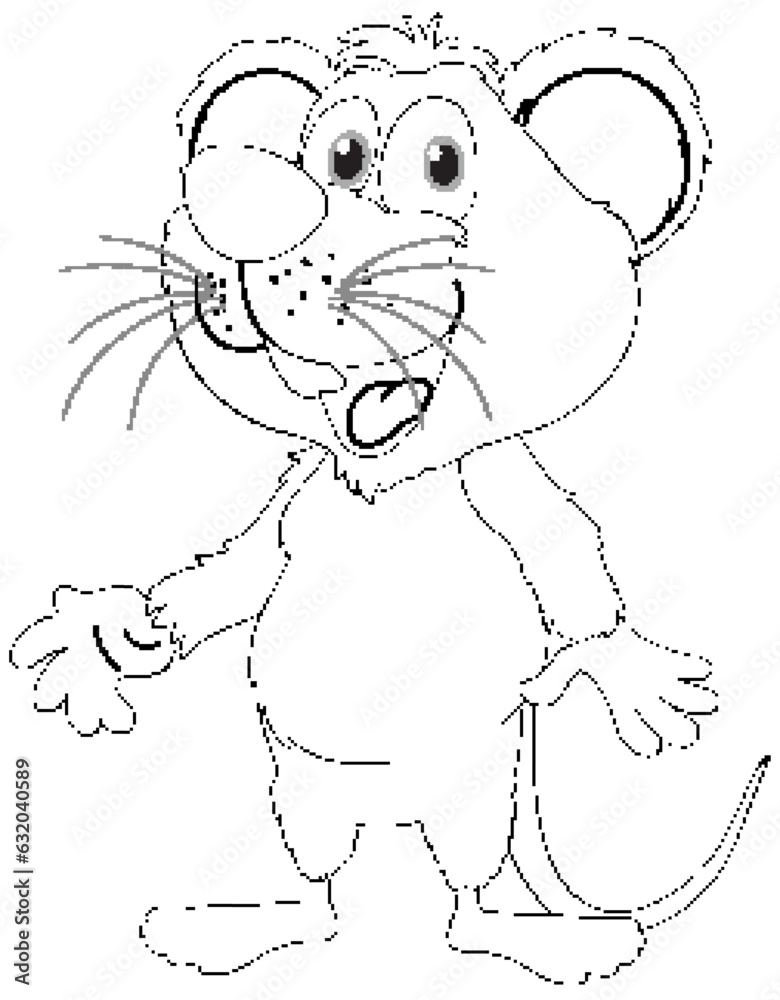 Cute Mouse Cartoon Smiling