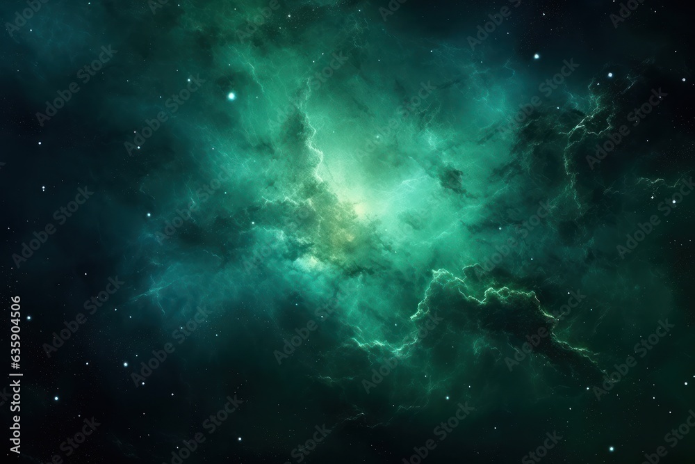 Green abstracr space background
