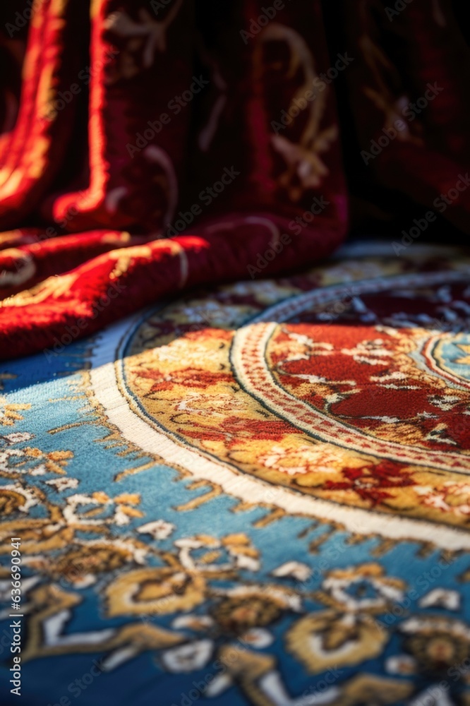 close-up of a traditional carpet