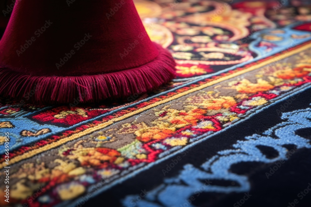 close-up of a traditional carpet