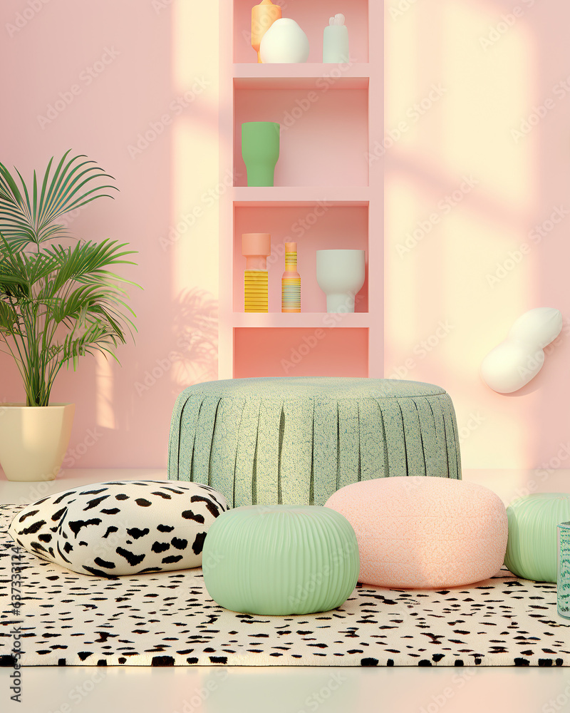 The inviting pink bedroom, filled with plush pillows, cozy linens, and beautiful houseplants perched
