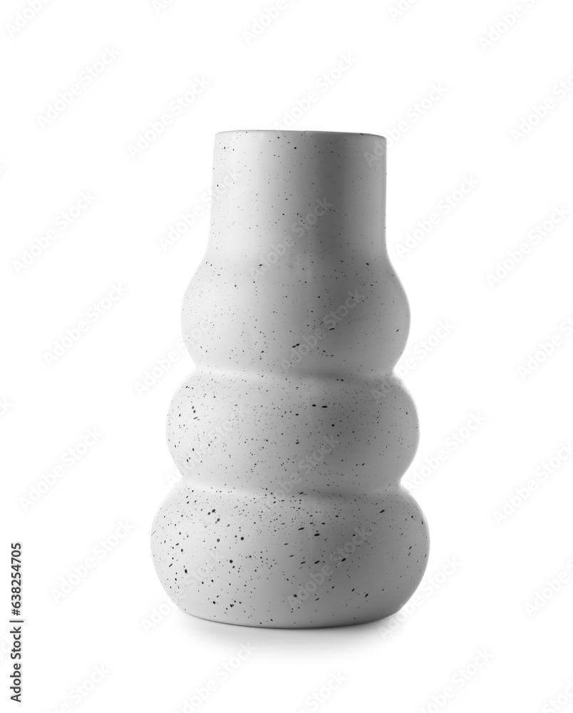 Empty vase on white background