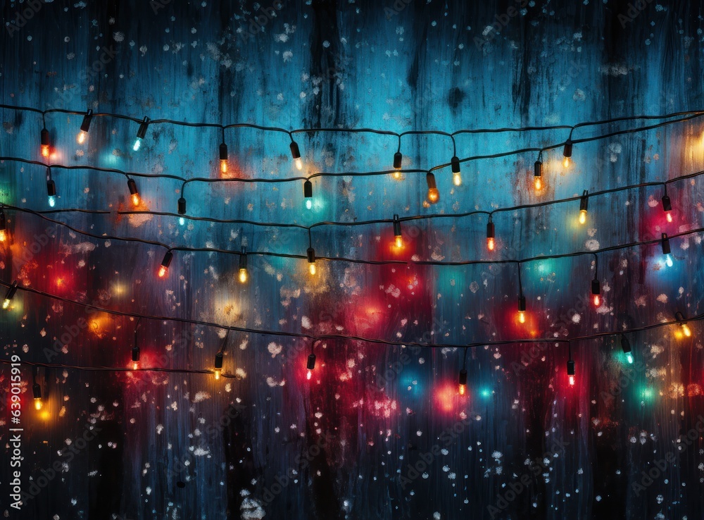Colorful Christmas lights background